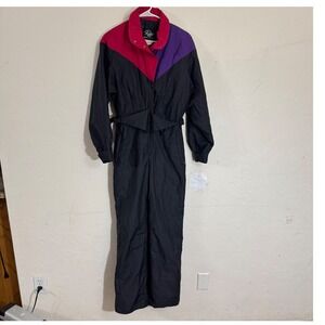 VTG Robbe Skiwear Marisa One Piece Snowsuit Jumpsuit USA Women 10 Grunge chic
